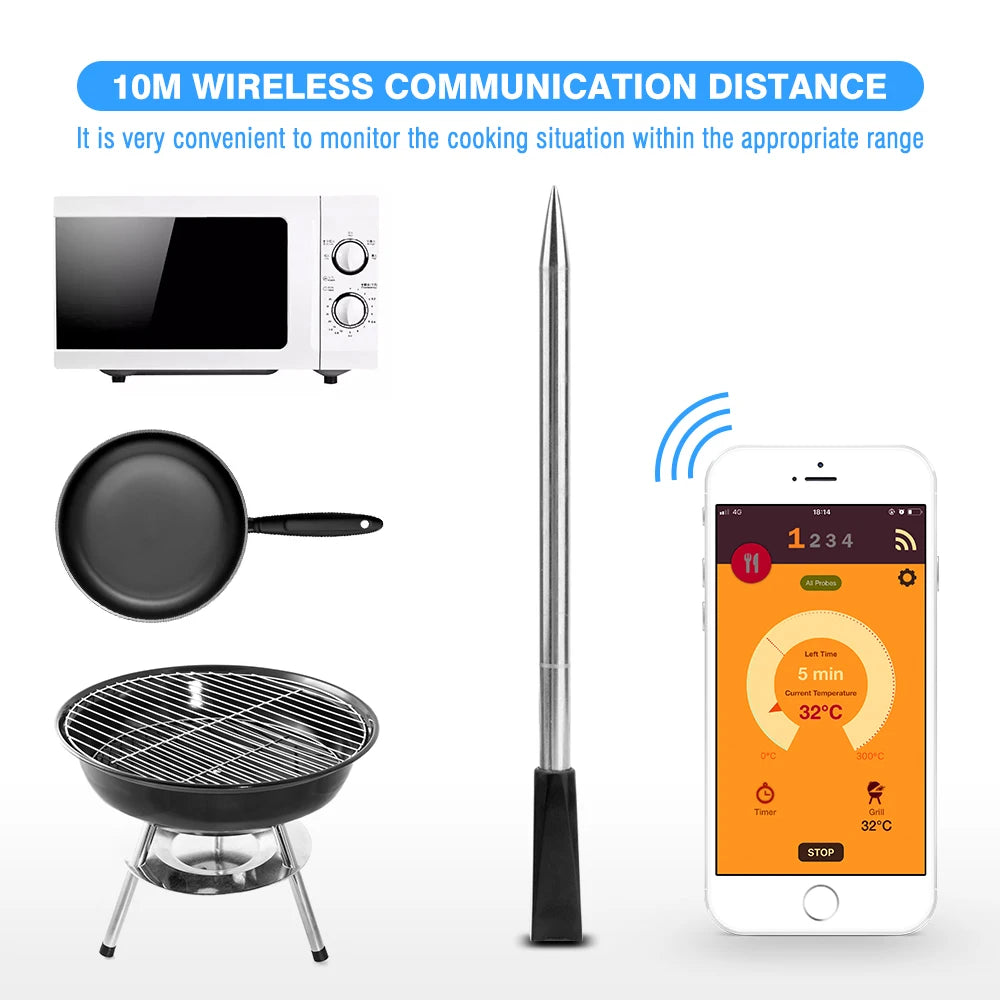 GTL Supply™ Meat Food Thermometer Wireless Digital Bluetooth Barbecue Accessories